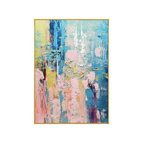 Natural Pink Blue Abstract 100% Handmade Oil Painting Canvas Paintings for Living Room Home Decoration Nordic Wall Art Pictures Natural Pink Blue Abstract 100% Handmade Oil Painting Canvas Paintings for Living Room Home Decoration Nordic Wall Art Pictures