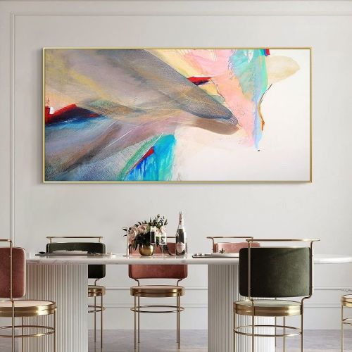 Large Brightly Colored Painting Adorns The Living Room Modern Decorative Pictures Home Good Canvas Wall Art Painting No Framed Large Brightly Colored Painting Adorns The Living Room Modern Decorative Pictures Home Good Canvas Wall Art Painting No Framed