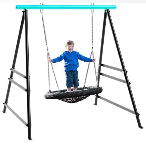 Metal Swing Stand Swing Sets for Backyard,Powder Coated Swing Frame of Swing Set with Extra Side Bars
