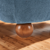 Modern Low Back Accent Chair, Upholstered Armless Living Room Chairs, Round Pine Wood Feet, for Small Living Spaces, Living Room, Bedroom, Balcony