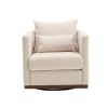 COOLMORE Swivel Barrel Chair, Comfy Round Accent Sofa Chair for Living Room, 360 Degree Swivel Barrel Club Chair, Leisure Arm Chair for Nursery, Hotel