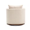 COOLMORE Swivel Barrel Chair, Comfy Round Accent Sofa Chair for Living Room, 360 Degree Swivel Barrel Club Chair, Leisure Arm Chair for Nursery, Hotel