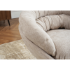 COMFY Chenille Upholstered 360° Swivel Club Chair/Accent Chair with Removable Cushion, Round Office Chair with Black Metal Base, Cotton Material