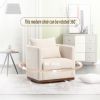 COOLMORE Swivel Barrel Chair, Comfy Round Accent Sofa Chair for Living Room, 360 Degree Swivel Barrel Club Chair, Leisure Arm Chair for Nursery, Hotel