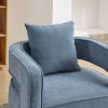 29.1"W Swivel Accent Open Back Chair Modern Comfy Sofa Chair With Weathered Base For Nursery Bedroom Living Room Hotel Office