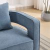29.1"W Swivel Accent Open Back Chair Modern Comfy Sofa Chair With Weathered Base For Nursery Bedroom Living Room Hotel Office