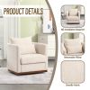 COOLMORE Swivel Barrel Chair, Comfy Round Accent Sofa Chair for Living Room, 360 Degree Swivel Barrel Club Chair, Leisure Arm Chair for Nursery, Hotel