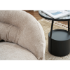 COMFY Chenille Upholstered 360° Swivel Club Chair/Accent Chair with Removable Cushion, Round Office Chair with Black Metal Base, Cotton Material