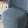 Modern Low Back Accent Chair, Upholstered Armless Living Room Chairs, Round Pine Wood Feet, for Small Living Spaces, Living Room, Bedroom, Balcony