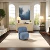 Modern Low Back Accent Chair, Upholstered Armless Living Room Chairs, Round Pine Wood Feet, for Small Living Spaces, Living Room, Bedroom, Balcony
