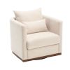 COOLMORE Swivel Barrel Chair, Comfy Round Accent Sofa Chair for Living Room, 360 Degree Swivel Barrel Club Chair, Leisure Arm Chair for Nursery, Hotel