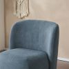 Modern Low Back Accent Chair, Upholstered Armless Living Room Chairs, Round Pine Wood Feet, for Small Living Spaces, Living Room, Bedroom, Balcony